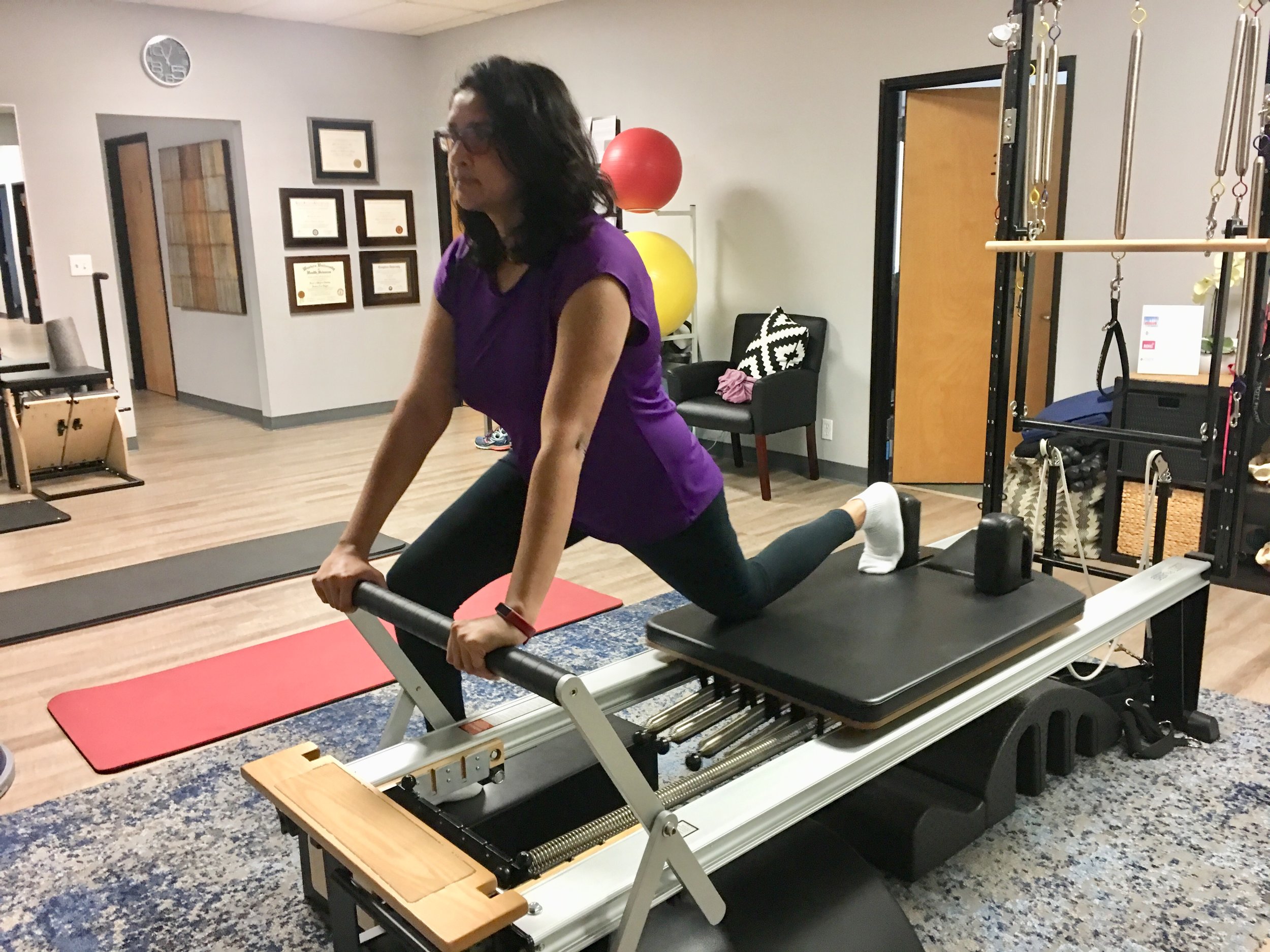 Aneeka's personalized healing plan incorporates various treatment methods, including Pilates.